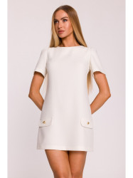 M855 A-line mini dress - cream