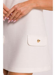 M855 A-line mini dress - cream