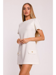 M855 A-line mini dress - cream