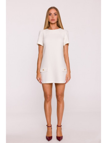 M855 A-line mini dress - cream