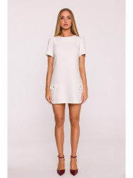 M855 A-line mini dress - cream