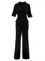 M463 Jumpsuit with a stand-up collar - black