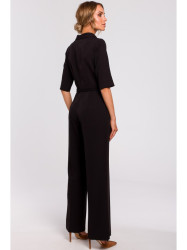 M463 Jumpsuit with a stand-up collar - black