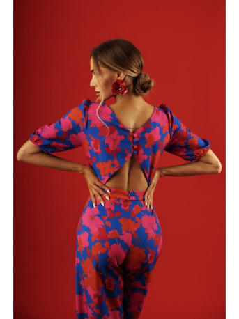 M857 Open back jumpsuit - model 2