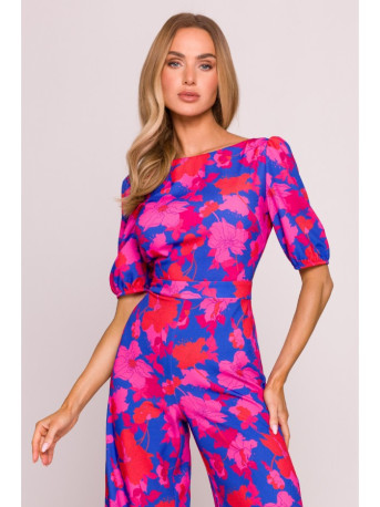 M857 Open back jumpsuit - model 2