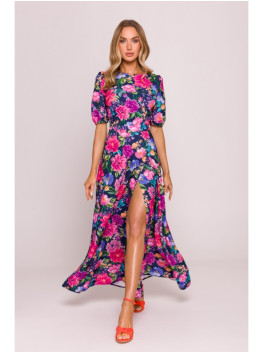 M858 Open back maxi dress - model 1