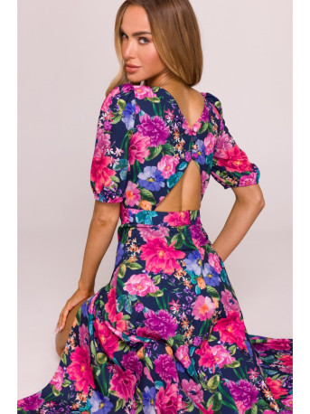 M858 Open back maxi dress - model 1