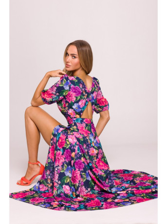 M858 Open back maxi dress - model 1