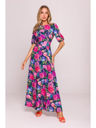 M858 Open back maxi dress - model 1