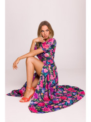 M858 Open back maxi dress - model 1