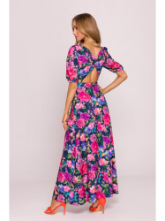 M858 Open back maxi dress - model 1