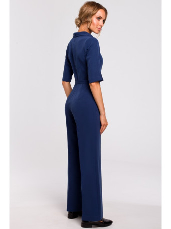 M463 Jumpsuit with a stand-up collar - navy blue