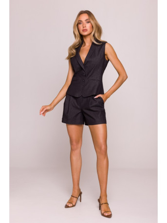 M859 Džinsinė liemenė - grafito spalvos