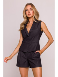 M859 Džinsinė liemenė - grafito spalvos