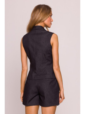 M859 Džinsinė liemenė - grafito spalvos