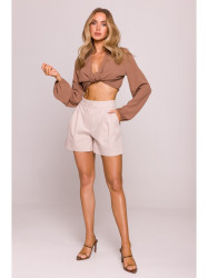 M860 Džinsiniai šortai - smėlio spalvos