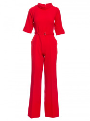M463 Jumpsuit with a stand-up collar - red
