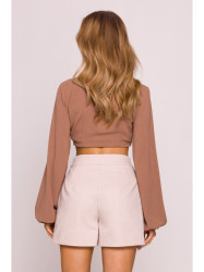 M860 Džinsiniai šortai - smėlio spalvos