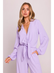 M861 Tie front crop top - purple