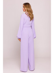 M861 Tie front crop top - purple