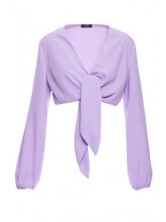 M861 Tie front crop top - purple