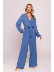 M861 Tie front crop top - jeans