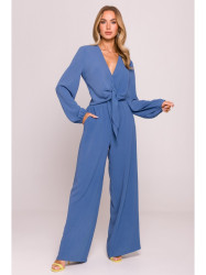 M861 Tie front crop top - jeans