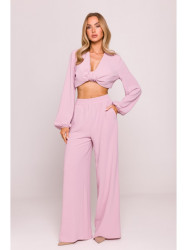 M862 Wide leg trousers - crepe pink