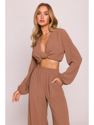 M862 Wide leg trousers - chocolate