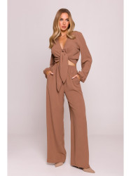 M862 Wide leg trousers - chocolate