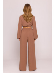 M862 Wide leg trousers - chocolate