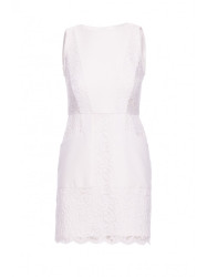 M864 Mini dress with lace panels - ecru