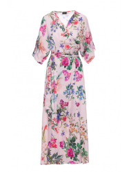 S405 Wrap maxi dress with print - model 1