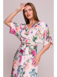 S405 Wrap maxi dress with print - model 1