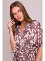 S405 Wrap maxi dress with print - model 2