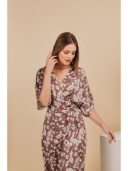 S405 Wrap maxi dress with print - model 2