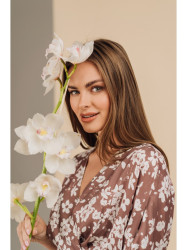 S405 Wrap maxi dress with print - model 2