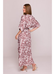 S405 Wrap maxi dress with print - model 2