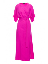S406 Viscose maxi dress wrap design - lilac