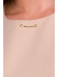 S408 Sleeveless shift dress - beige