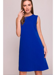 S408 Sleeveless shift dress - royal blue