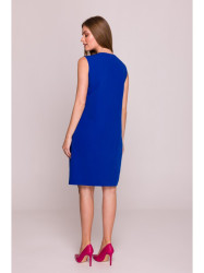 S408 Sleeveless shift dress - royal blue
