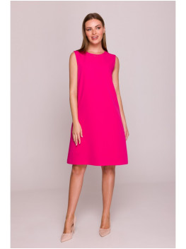 S408 Sleeveless shift dress - pink