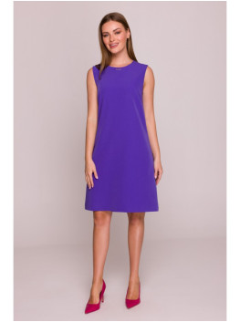 S408 Sleeveless shift dress - purple