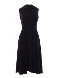 S409 Fit and flare shirt dress - black