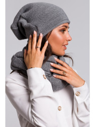 BK044 Slouchy beanie hat - grey