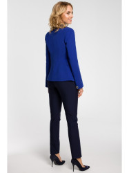 M051 Jacket with a peaked collar and a single-button closure - royal blue