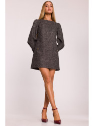 M870 Tweed mini dress - black