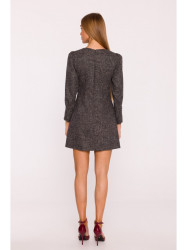 M870 Tweed mini dress - black