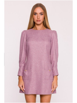 M870 Tweed mini dress - marsala